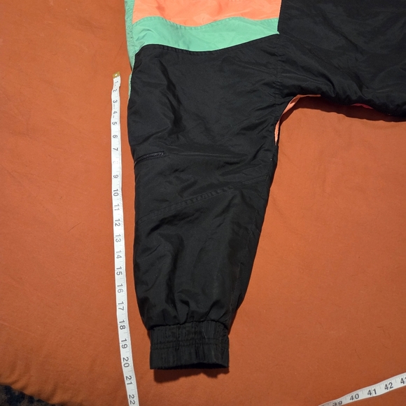 Vintage 80s Coltech Ski Anorak Neon Colorblock Women's Size 10 - Picture 6 of 7